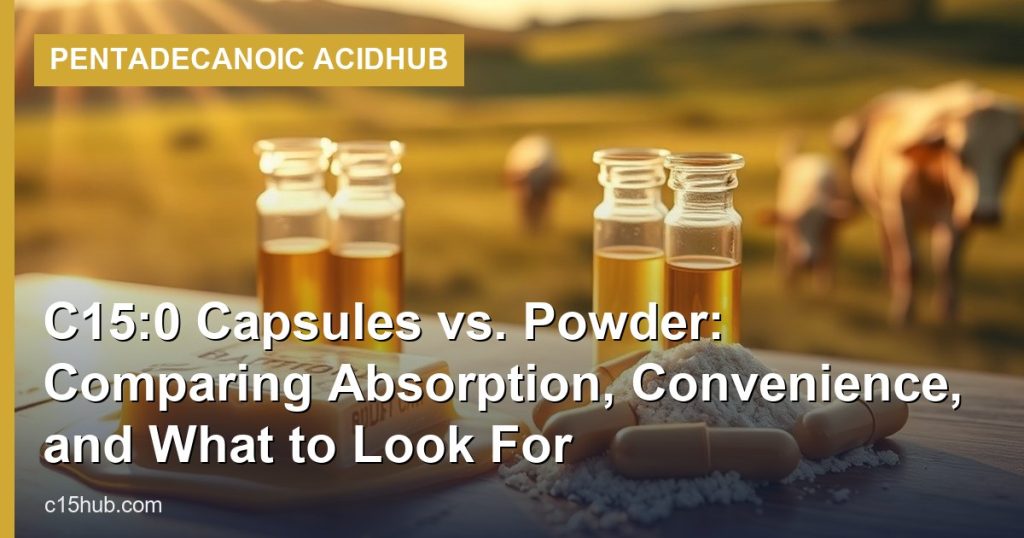C15:0 Capsules vs. Powder: Comparing Absorption, Convenience, and What to Look For - Pentadecanoic AcidHub