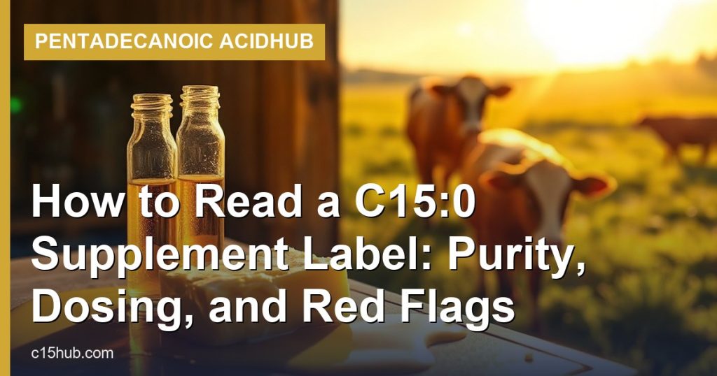 How to Read a C15:0 Supplement Label: Purity, Dosing, and Red Flags - Pentadecanoic AcidHub
