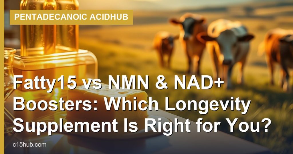 Fatty15 vs NMN & NAD+ Boosters: Which Longevity Supplement Is Right for You? - Pentadecanoic AcidHub
