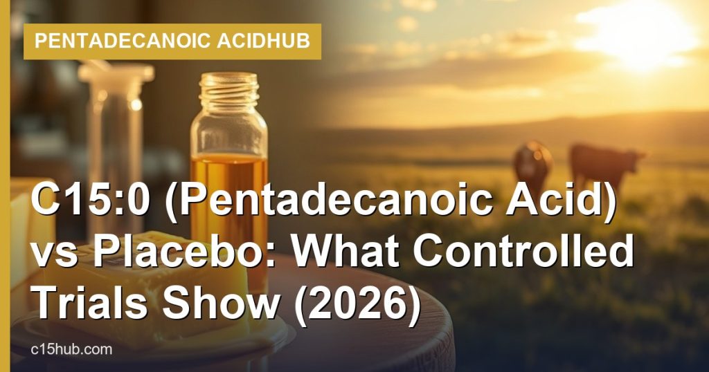 C15:0 (Pentadecanoic Acid) vs Placebo: What Controlled Trials Show (2026) - Pentadecanoic AcidHub